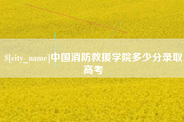 攸县中国消防救援学院多少分录取高考
