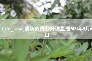 攸县消防教育公开课直播2024年9月6日