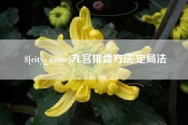 攸县九宫排盘方法,定局法