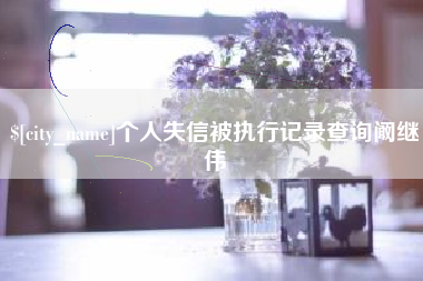 攸县个人失信被执行记录查询阚继伟