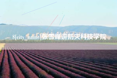 攸县张雪峰讲防灾科技学院
