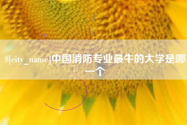 攸县中国消防专业最牛的大学是哪一个