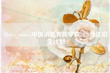 攸县中国消防救援学院2020浙江招生计划