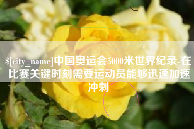 攸县中国奥运会5000米世界纪录-在比赛关键时刻需要运动员能够迅速加速冲刺