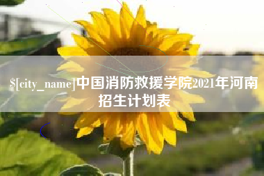 攸县中国消防救援学院2021年河南招生计划表