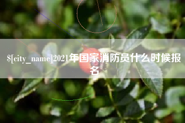 攸县2021年国家消防员什么时候报名