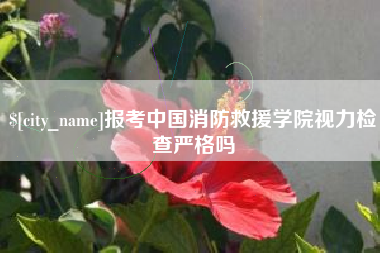 攸县报考中国消防救援学院视力检查严格吗