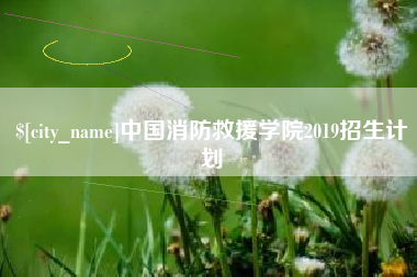 攸县中国消防救援学院2019招生计划