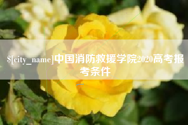 攸县中国消防救援学院2020高考报考条件