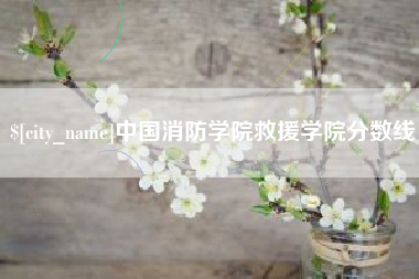 攸县中国消防学院救援学院分数线